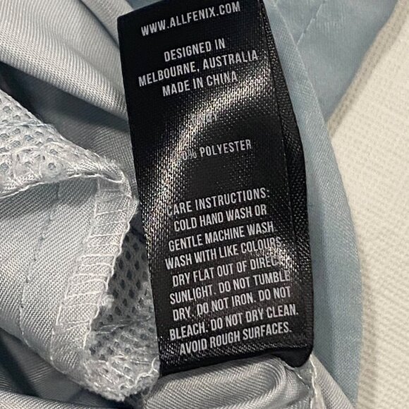 Allfenix Mens Light Blue gray Swim Shorts W/ Elastic Waist & Drawstring Size M - Picture 8 of 11